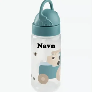 Drikkeflaske med navn, Done Deer Tiny Farm Blå