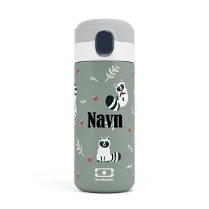 Drikkeflaske Med Navn Monbento Pop Raccoon