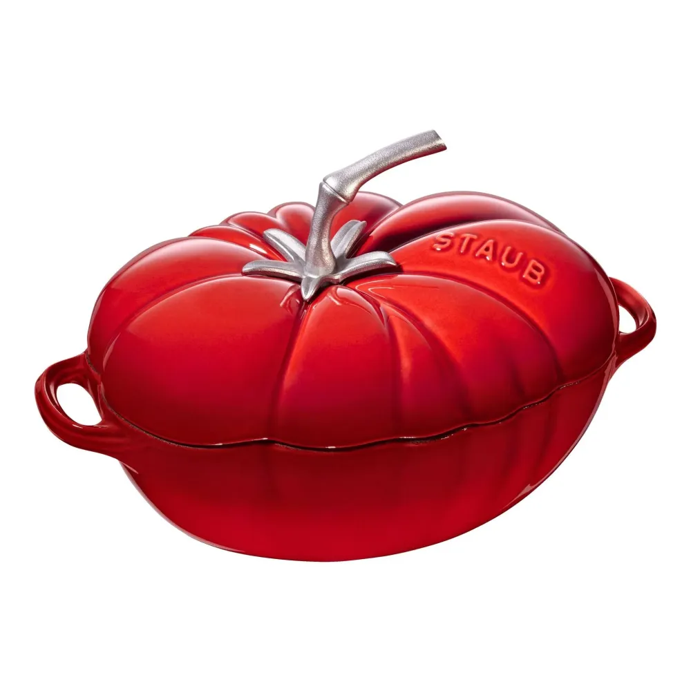 Gryte 25 cm / 3 l, Tomat, Kirsebærrød, Støpejern - STAUB 🇫🇷