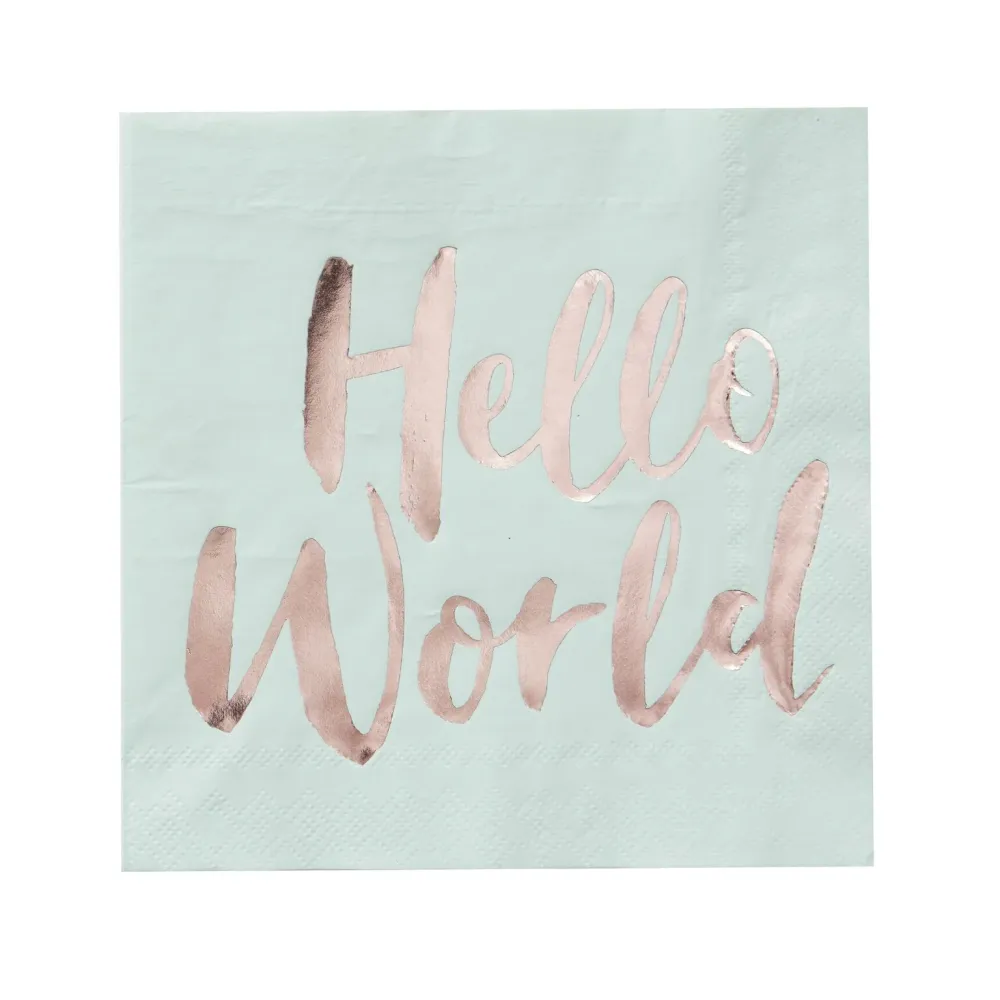 Hello World Servietter 20 stk.