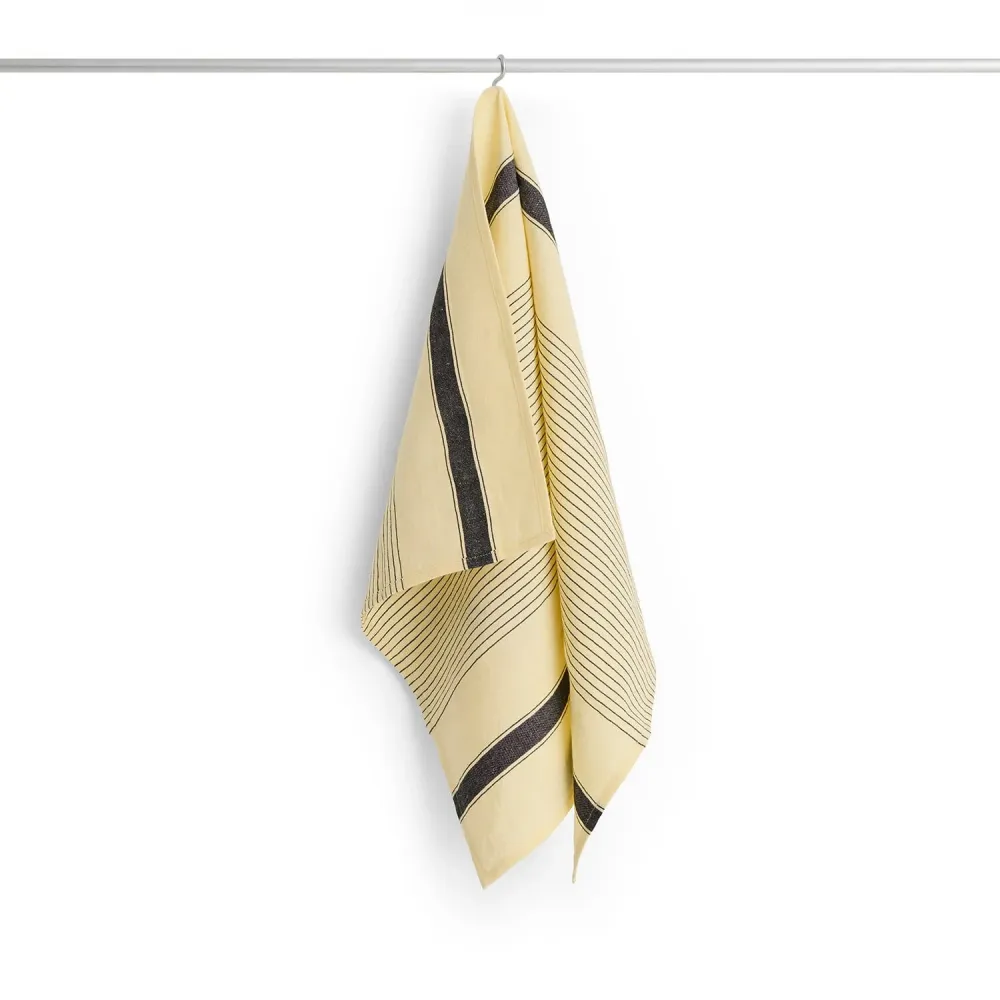 Kjøkkenhåndkle Linear Soft Yellow