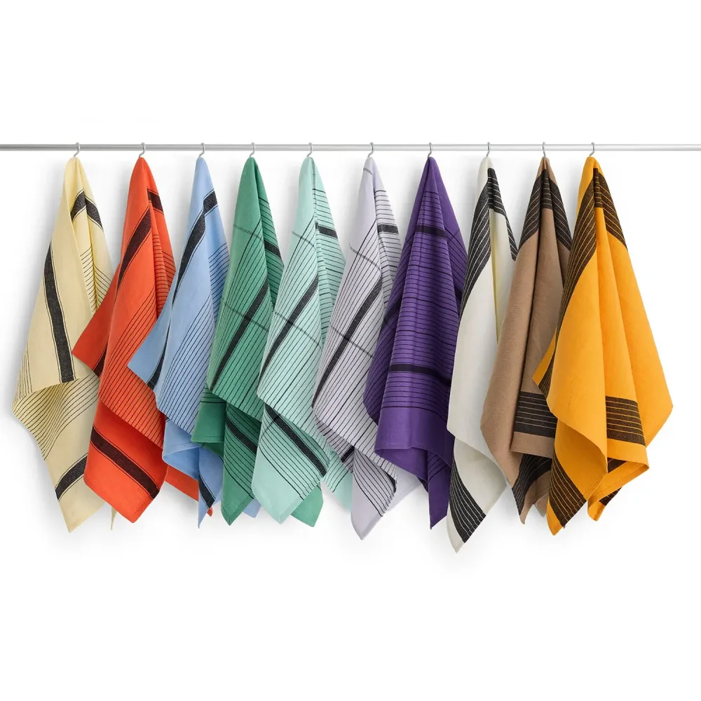 Kjøkkenhåndkle Linear Soft Yellow