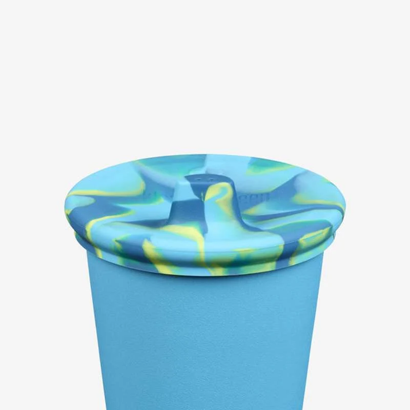 Klean Kanteen Kid Cup Sippy Lokk til 296ml kopp - 2-pakning - Blå/Tie Dye