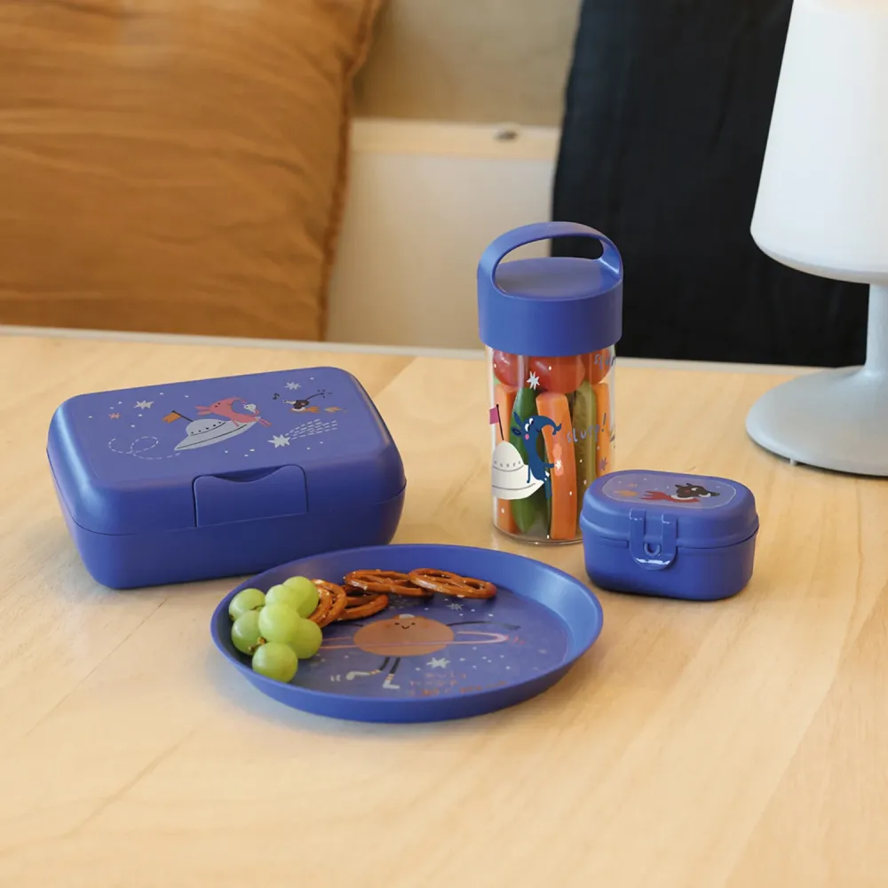 Koziol Organic Space Blue Lunch Box Med Separation Skål Candy L Space