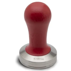 Lelit tamper med trehåndtak rød 57,35 mm