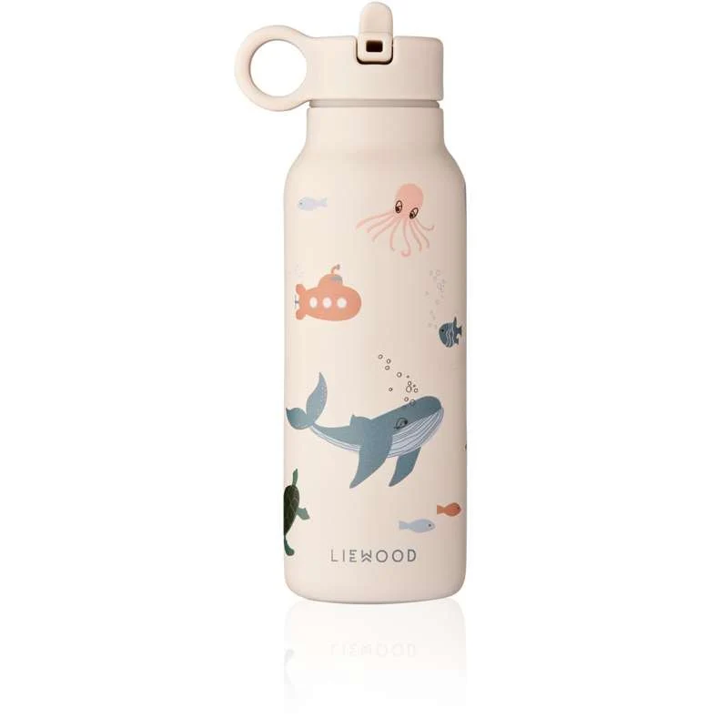 Liewood Falk Drikkeflaske - Rustfritt Stål - 350ml - Havdyr/Sand