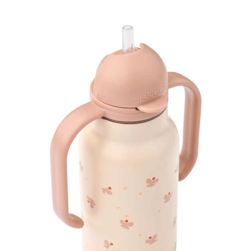 Liewood Kimmie Drikkeflaske - Rustfritt Stål - 250ml - Mini Butterfly/Apple Blossom