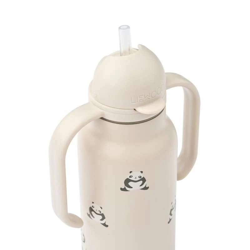 Liewood Kimmie Drikkeflaske - Rustfritt Stål - 250ml - Mini Panda/Sandy