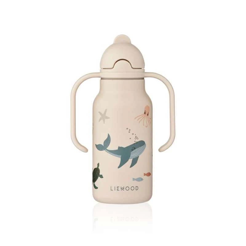 Liewood Kimmie Drikkeflaske - Rustfritt Stål - 250ml - Havdyr/Sand