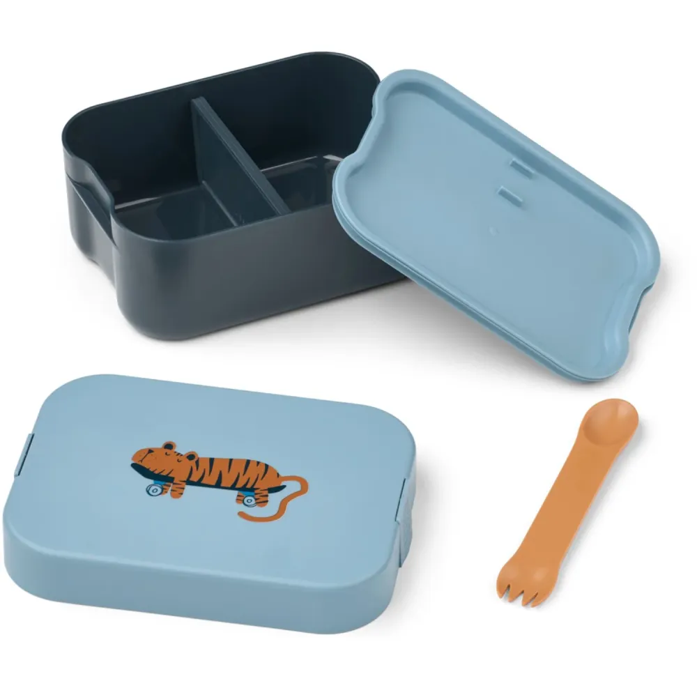 LIEWOOD Tiger / Beach Blue Kamil Lunchbox