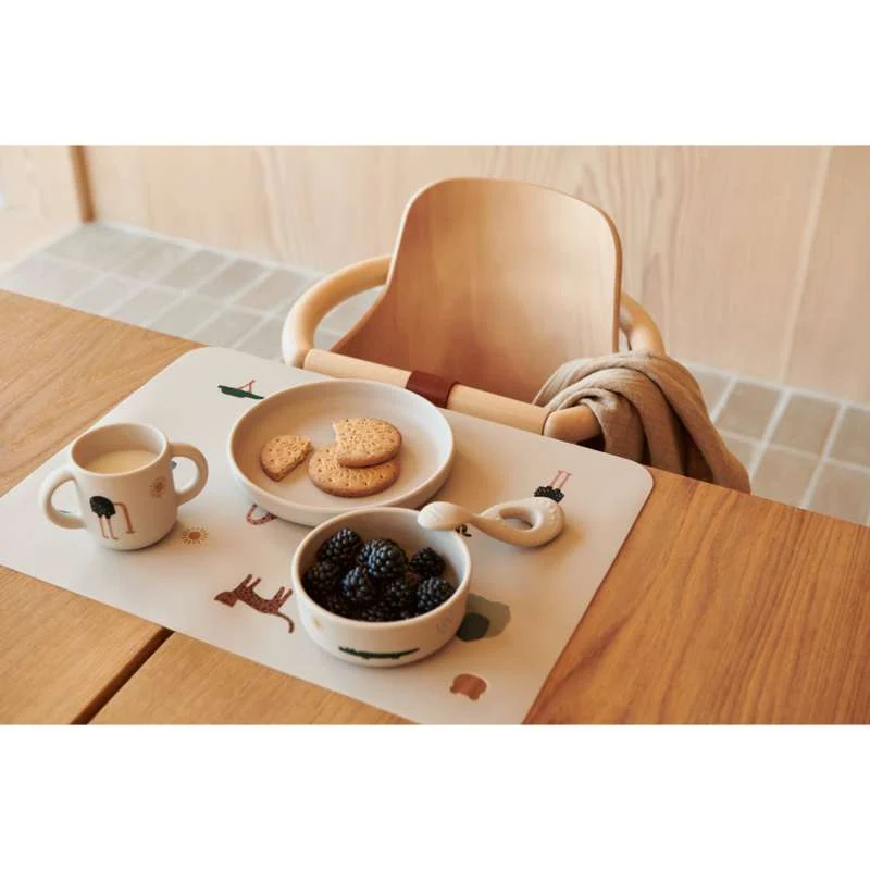 Liewood Vivi Baby Spisesett - 4 deler - Silikon - Safari/Sandy Mix
