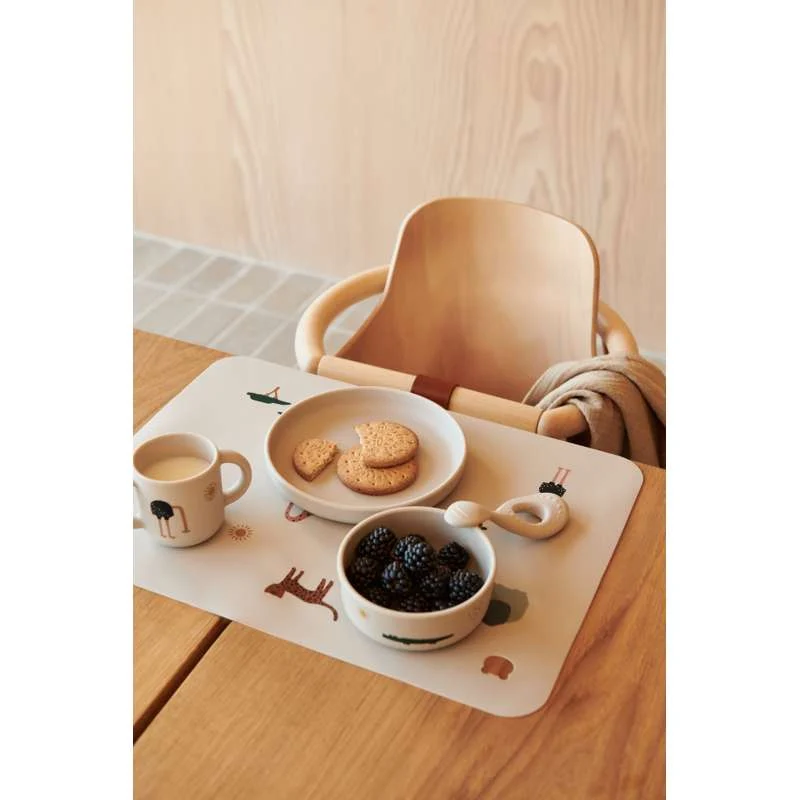 Liewood Vivi Baby Spisesett - 4 deler - Silikon - Safari/Sandy Mix