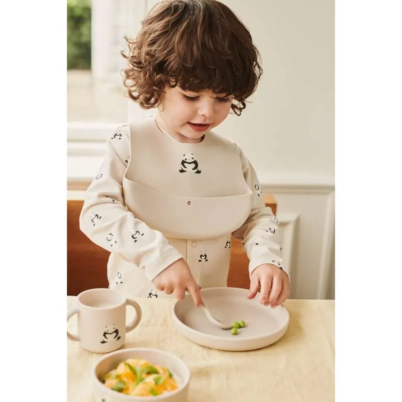 Liewood Vivi Baby Spisesett - 4 deler - Silikon - Panda/Sandy