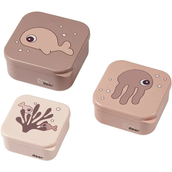 Matbokser 3 pk, Done Deer, Sea friends