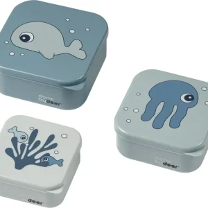Matbokser 3 pk, Done Deer, Sea friends blå