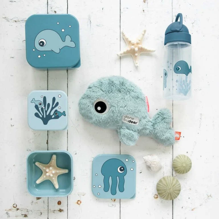 Matbokser 3 pk, Done Deer, Sea friends blå