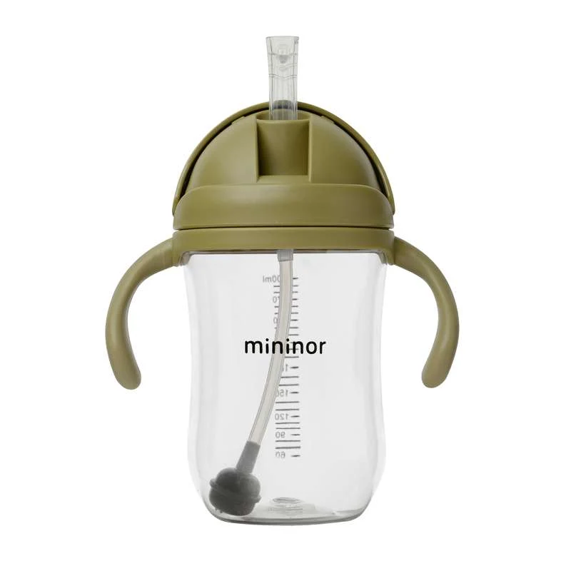 Mininor Sugerrørskopp - Tritan - 330ml - Mosgrønn