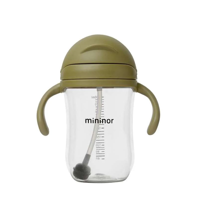 Mininor Sugerrørskopp - Tritan - 330ml - Mosgrønn