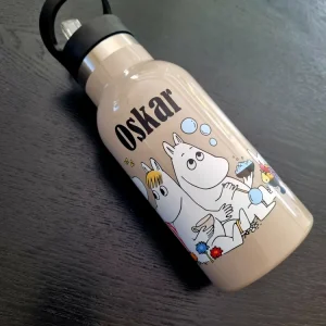 Mummi Drikkeflaske Med Navn Grå