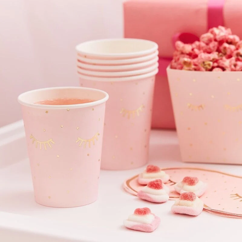 Pamper Party Rosa Kopper 8 stk.