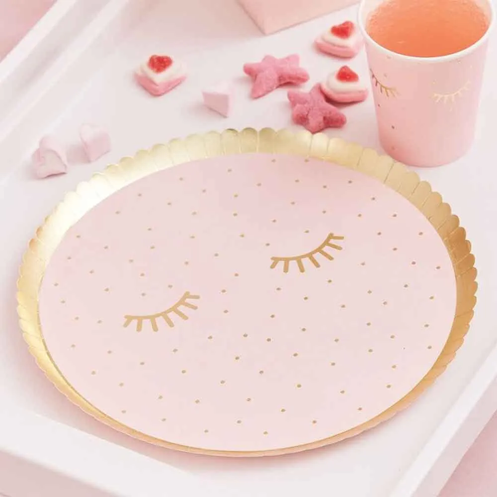 Pamper Party Rosa Tallerken 8 stk.