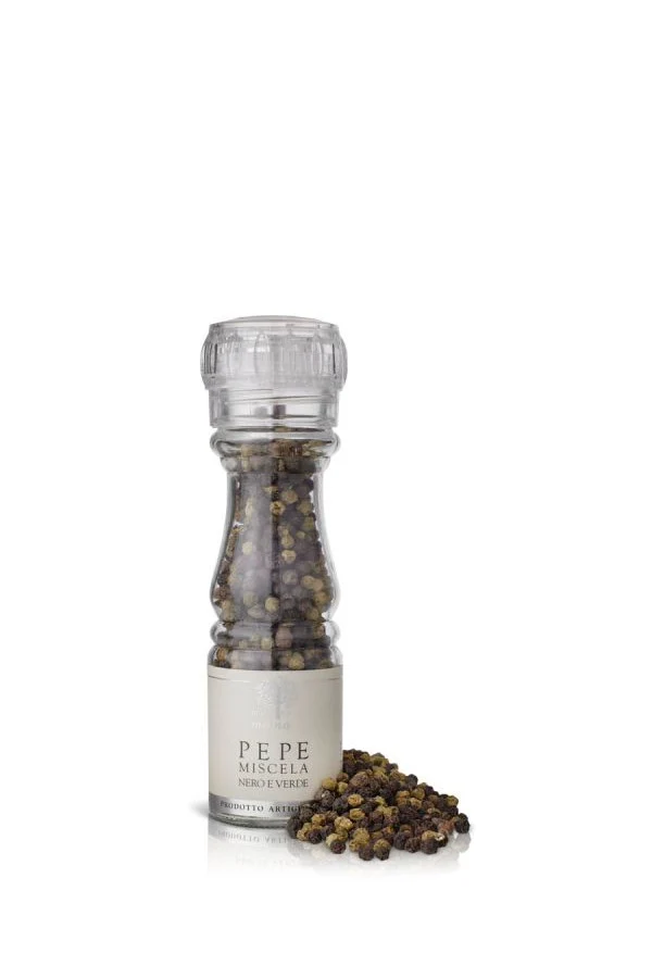 Pepper grønne og sorte pepperkorn