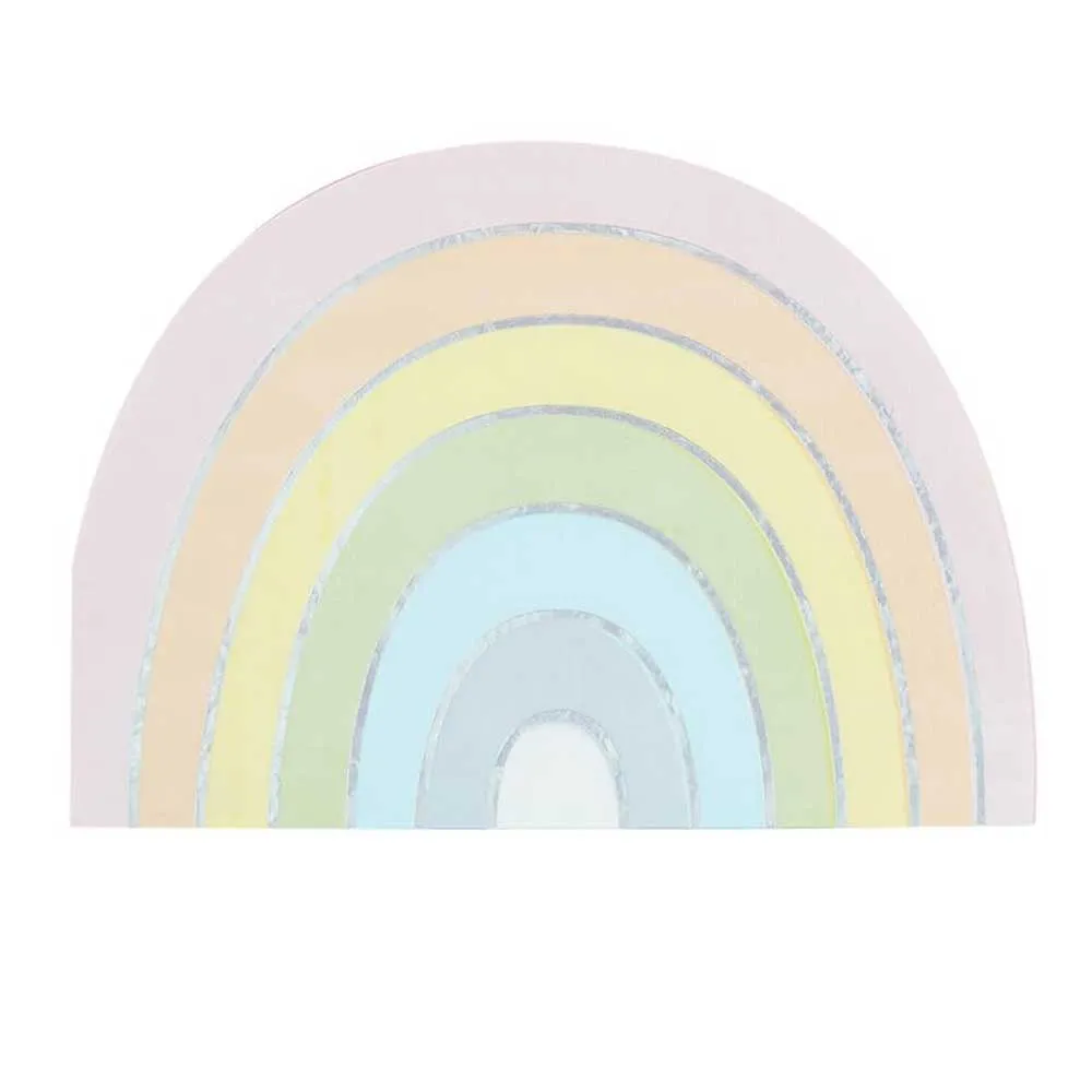 Regnbue Pastell Servietter 16 stk.