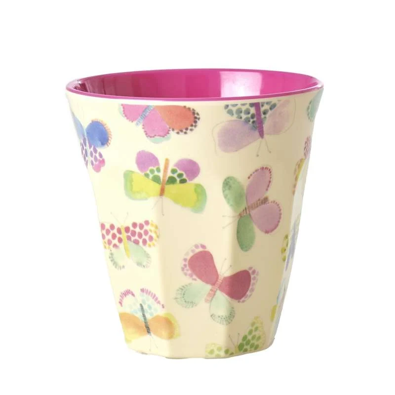 RICE Kop - Medium - Sommerfugl - Rosa