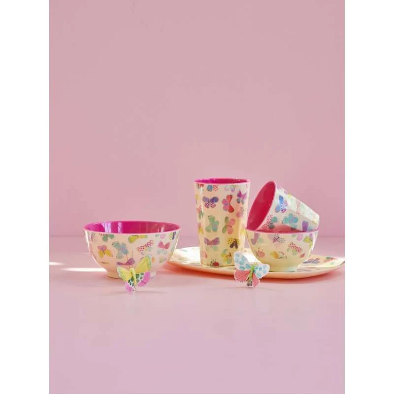 RICE Kop - Medium - Sommerfugl - Rosa