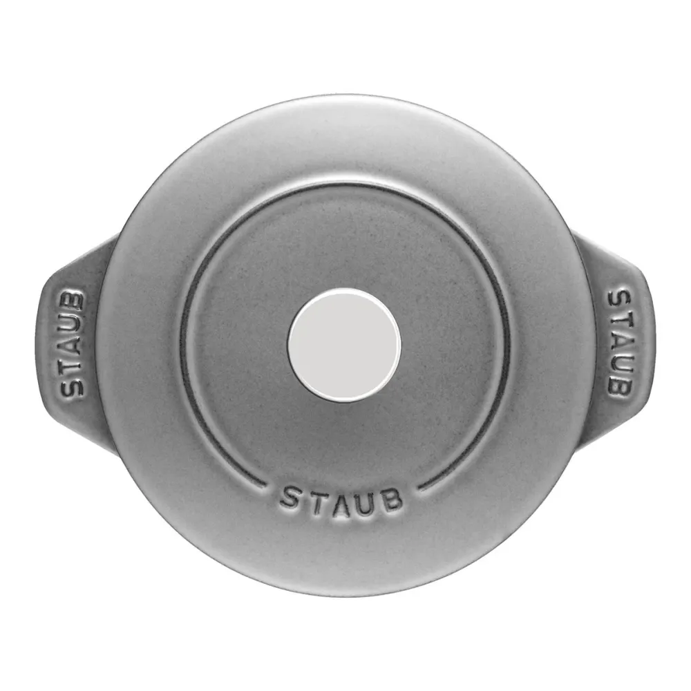 Ris-Cocotte 16cm / 1,7l, Rund, grafittgrå, Støpejern - STAUB 🇫🇷