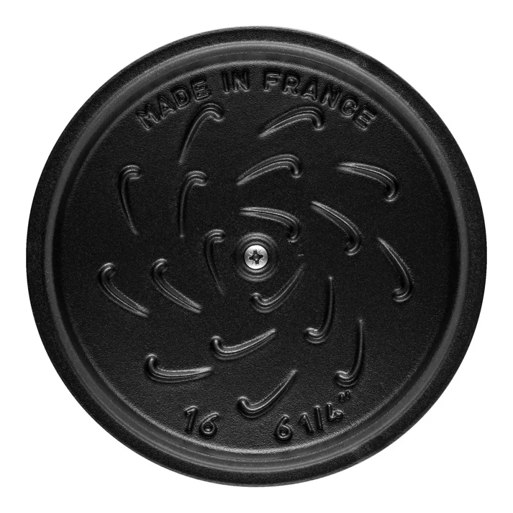 Ris-Cocotte 16cm / 1,7l, Rund, grafittgrå, Støpejern - STAUB 🇫🇷