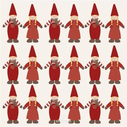 Servietter jul nisser hånd i hånd