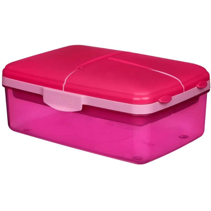 Sistema Matboks m. Drikkeflaske/Kjøleelement - Slimline Quaddie - 1.5L - Rosa