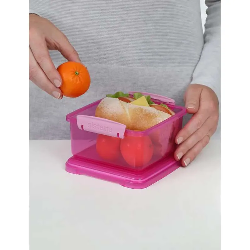 Sistema Matboks - Lunch Plus - 1.2L - Rosa
