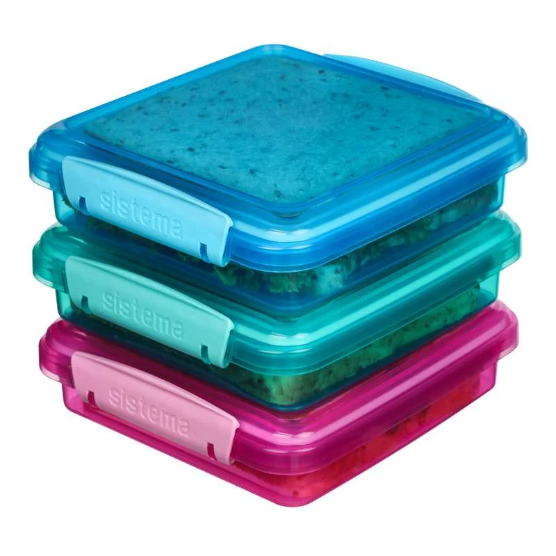 Sistema Matboks - Sandwichboks - 3-Pak - 450ml - Ass.