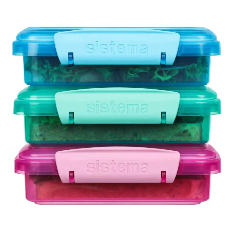 Sistema Matboks - Sandwichboks - 3-Pak - 450ml - Ass.
