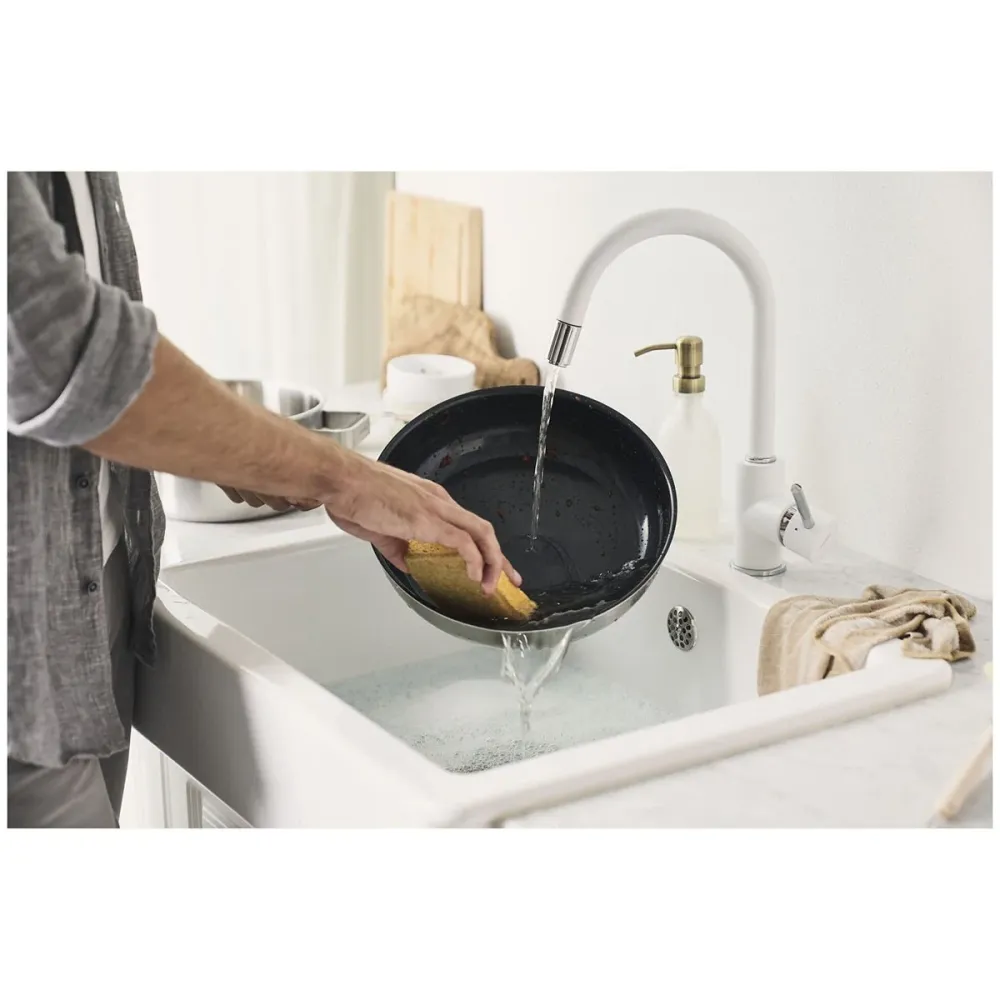 Stekepanne 28cm, keramisk non-stick-belegg, 18/10 rustfritt stål, hvit - ZWILLING PURE