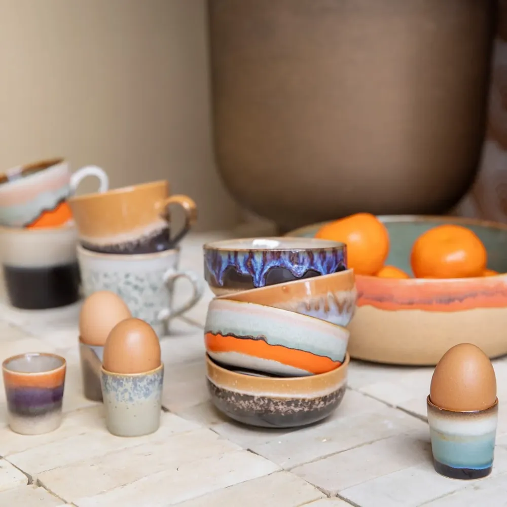 4 stk | Ceramic Skål Crystal