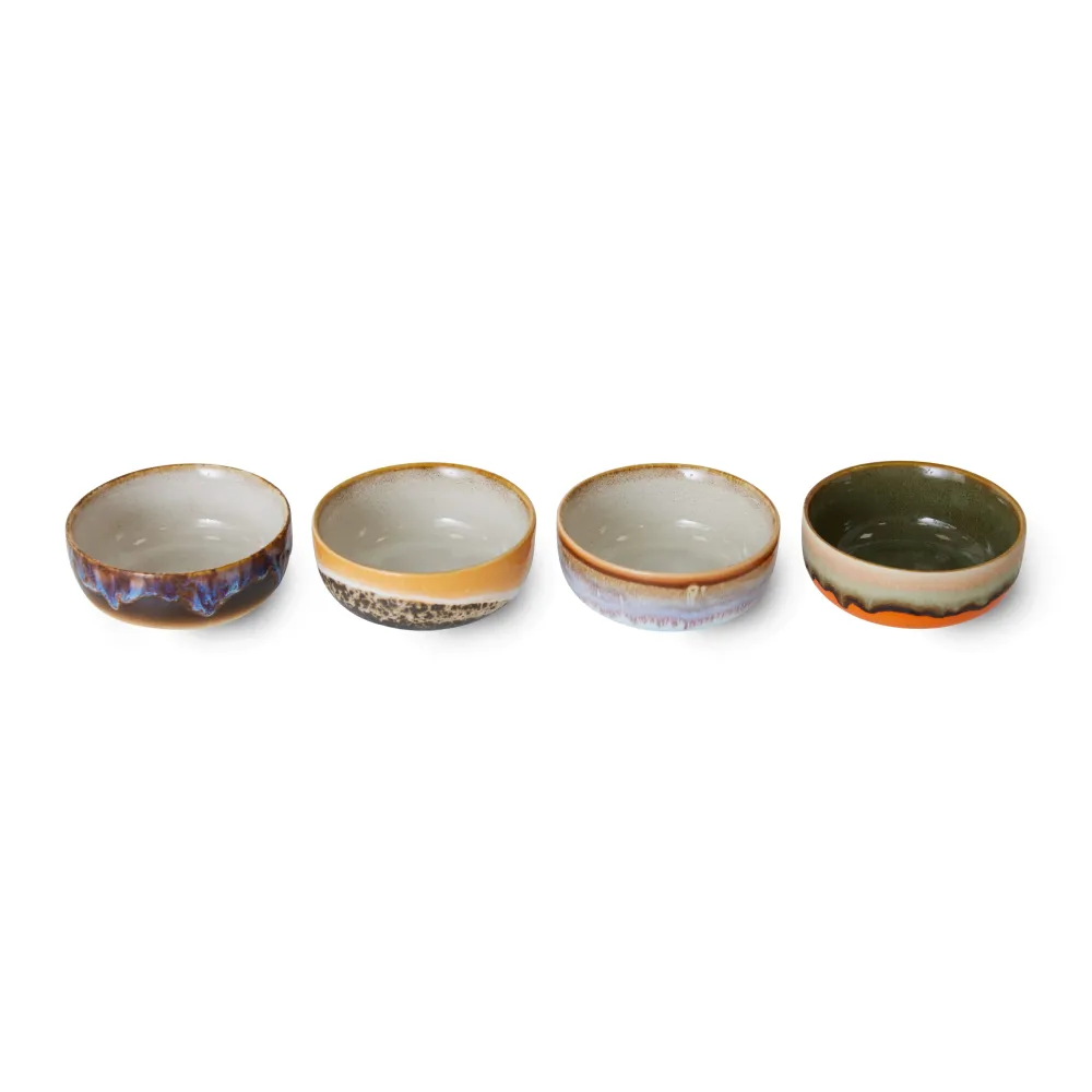 4 stk | Ceramic Skål Crystal