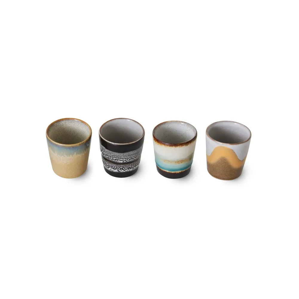 4 stk | Eggeglass Ceramic Granite