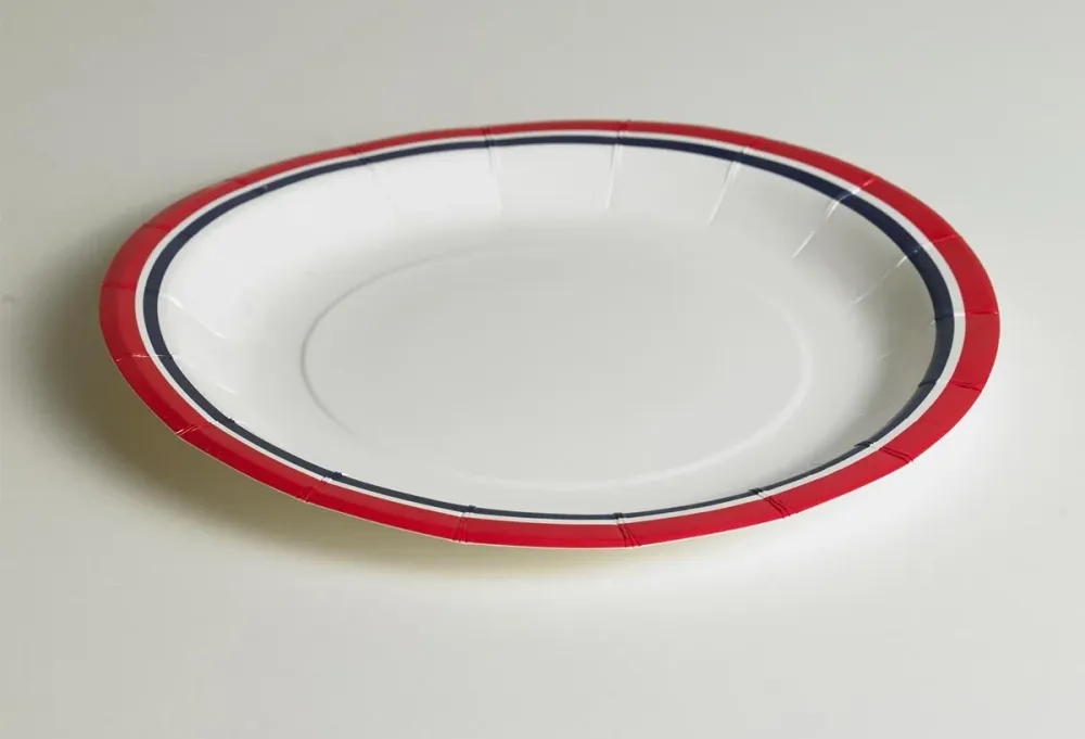 Tallerken Norsk Flagg 6 stk.