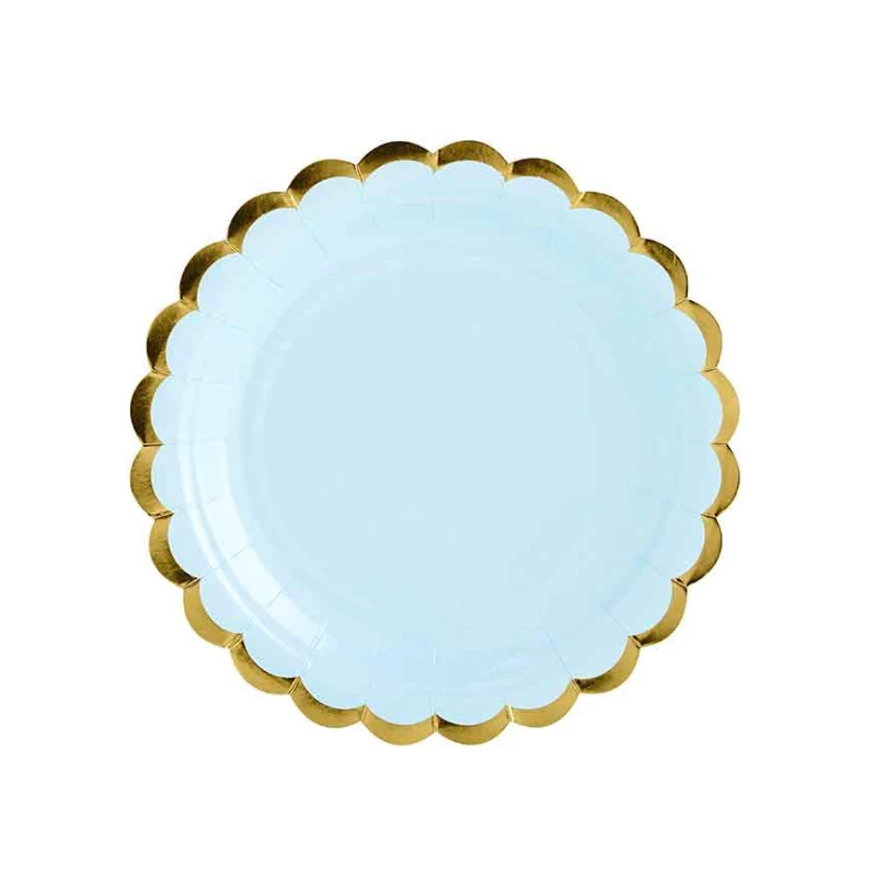 Tallerken Pastell Blå 6 stk.