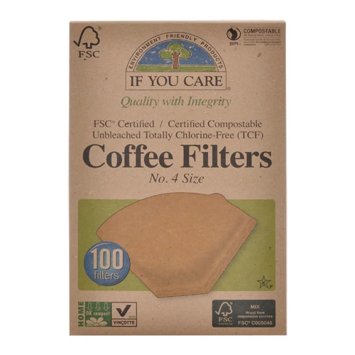 Ublekede Kaffefiltre No. 4