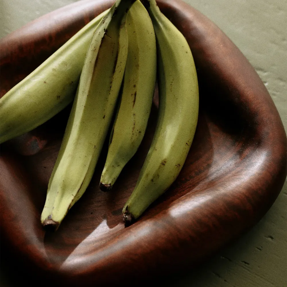 Wooden fruit bowl