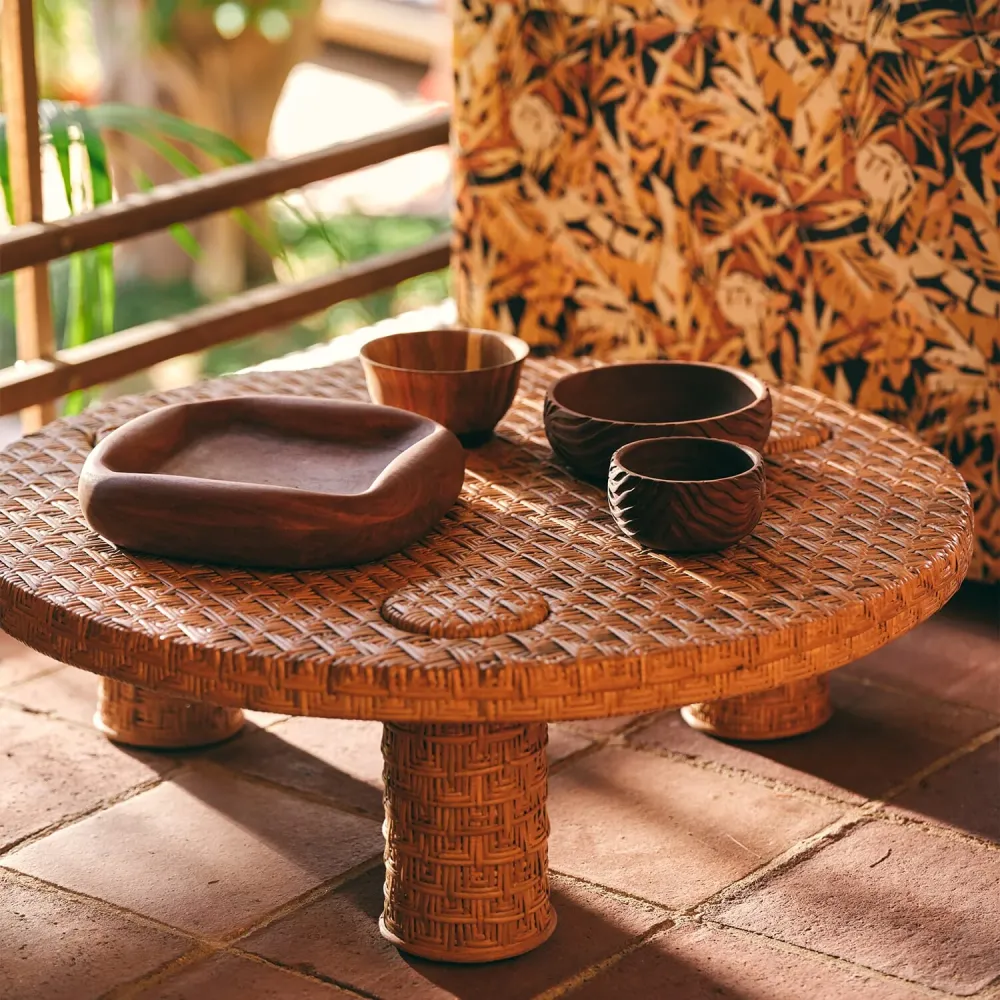Wooden fruit bowl