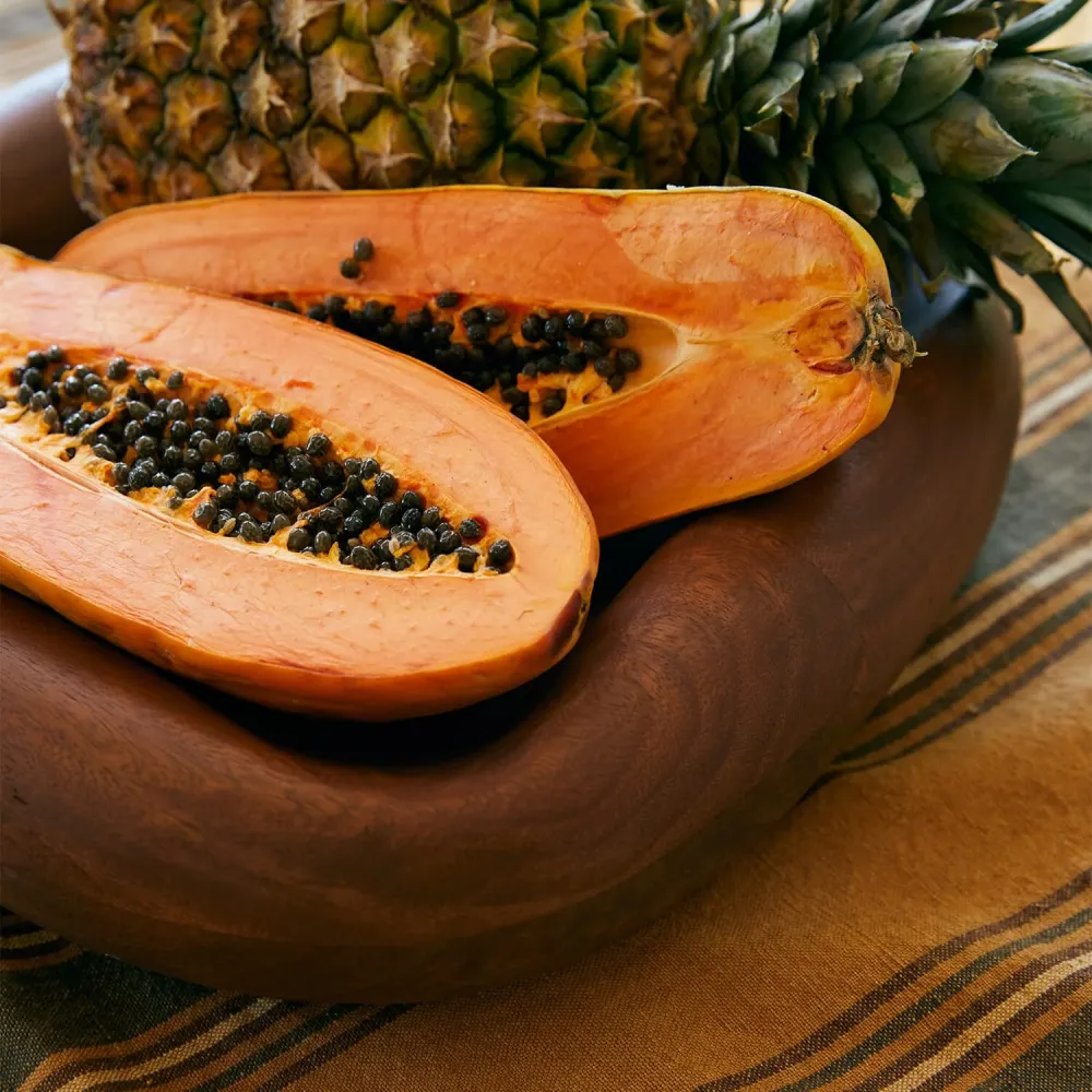 Wooden fruit bowl