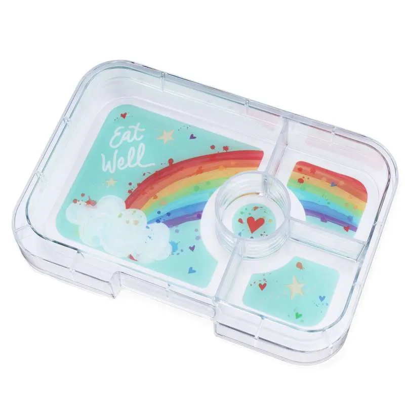Yumbox Innsatsbrett - Tapasbrett - 4 rom - Regnbue
