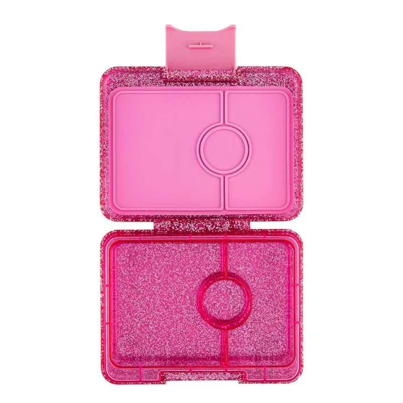 Yumbox Matboks - Minisnack - 3 rom - Sparkle Rose Glitter