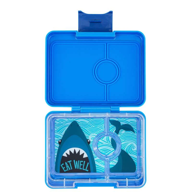 Yumbox Matboks - Minisnack - 3 rom - Surf Blue/Shark