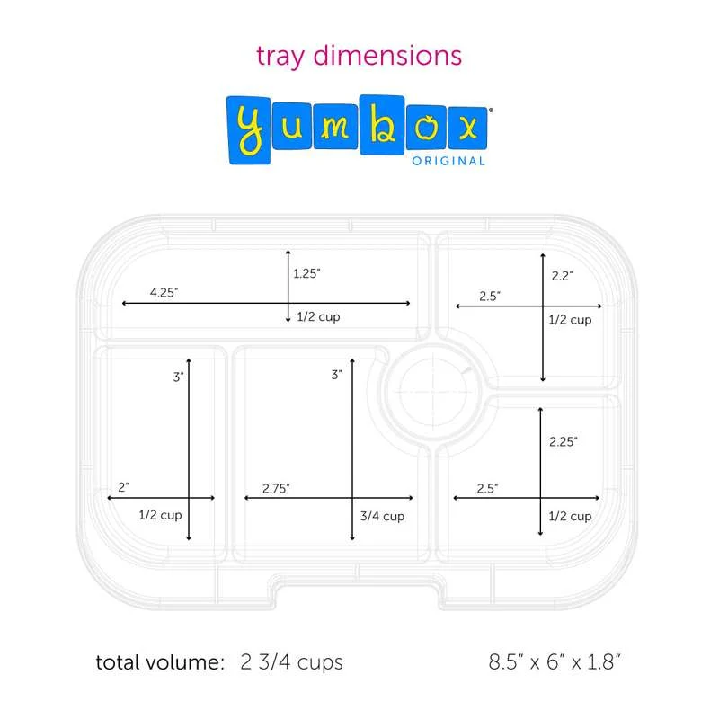 Yumbox Matboks - Original - 6 rom - Lavendel Lilla/Unicorn